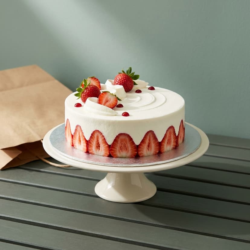 Fraisier — vanilla cake with fresh strawberries